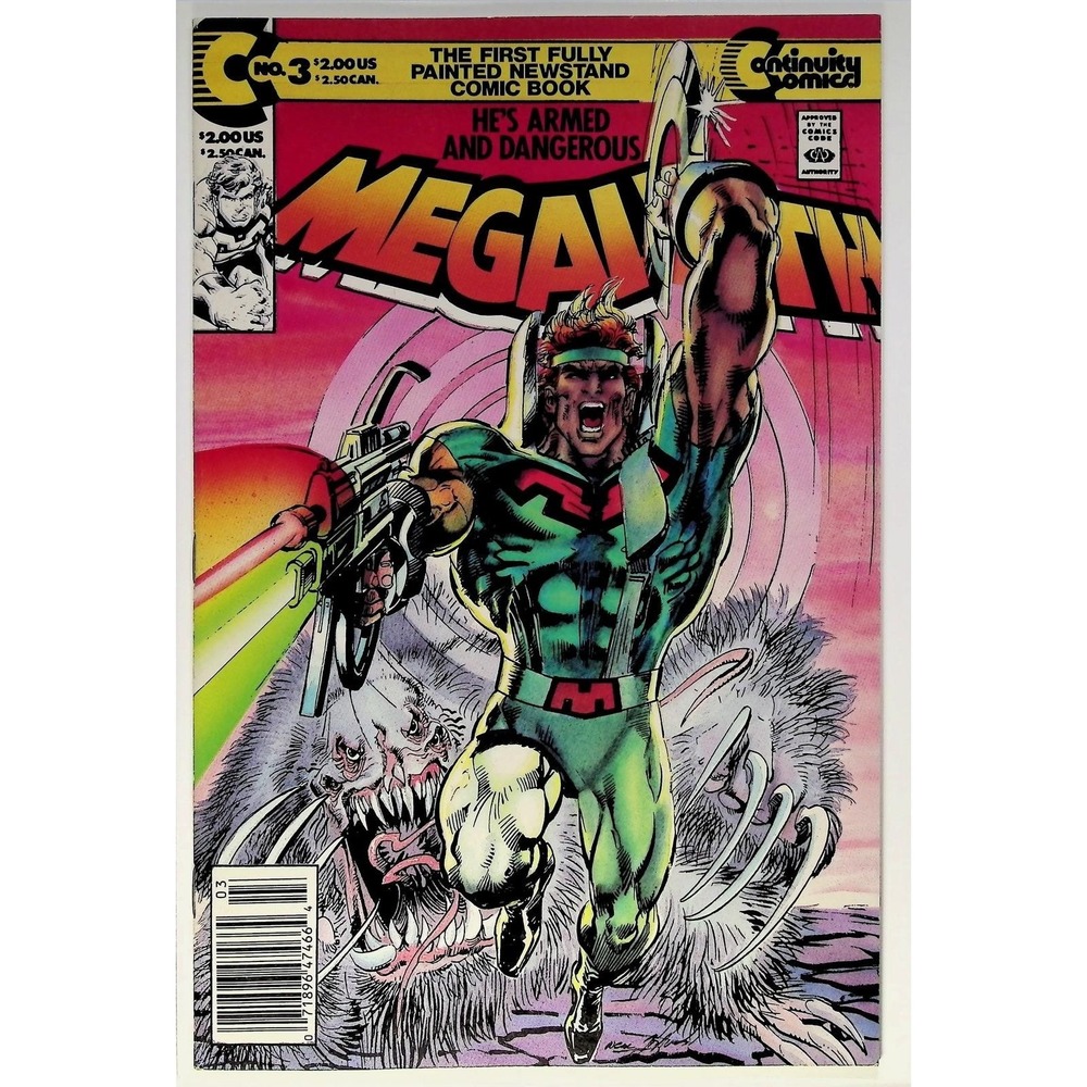 Continuity Comics Comic Megalith #3 Vintage 1989 Painted Newsstand Variant
